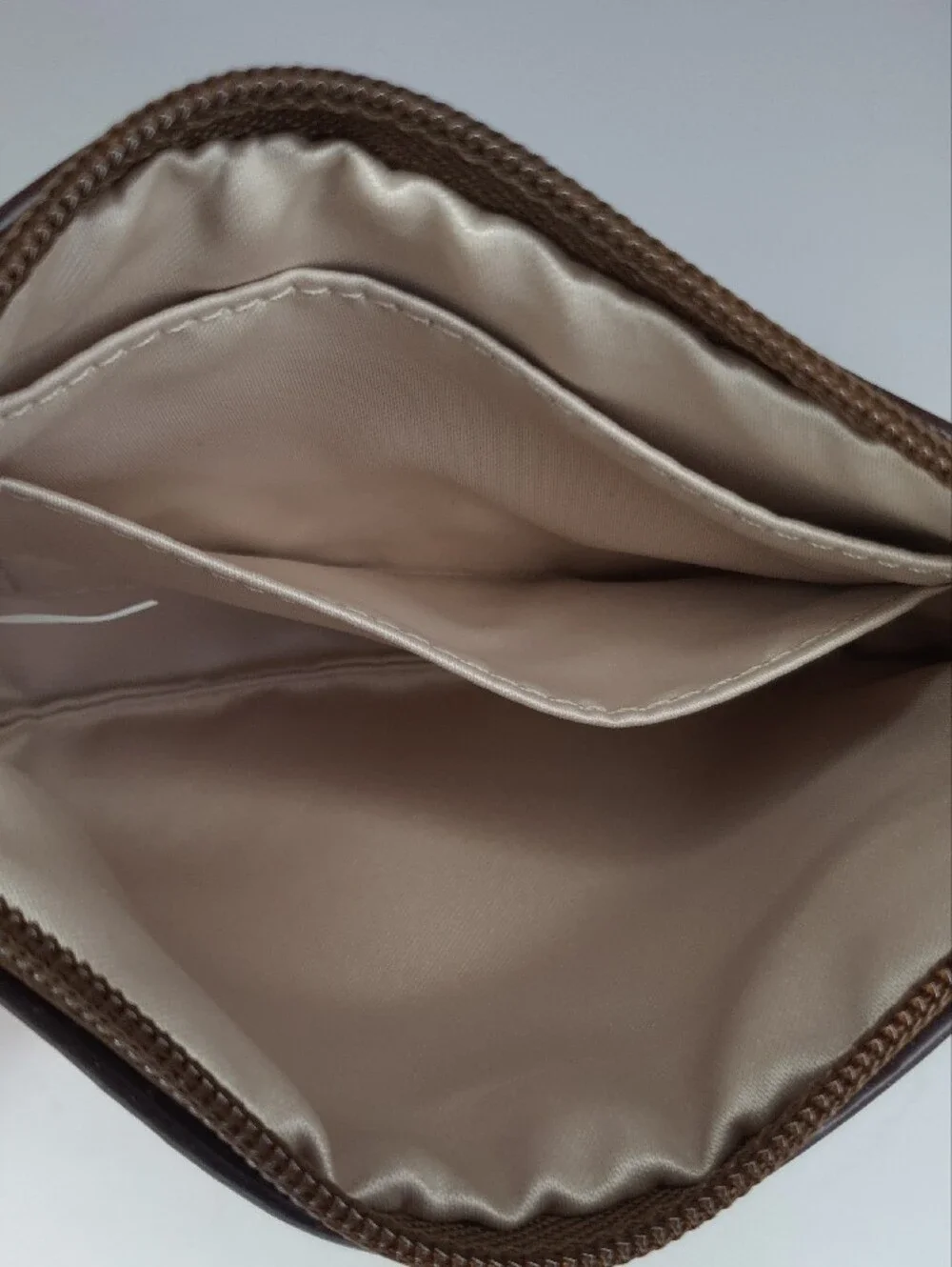 Coach Signature Canvas Wristlet in Tan and Brown -,NWT